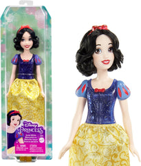 Mattel Disney Princess Toy Poupée mobile Blanche-Neige avec vêtements et accessoires étincelants Cadeau inspiré du film Disney pour enfants HLW08 Naty Shop Dolls Hair Band