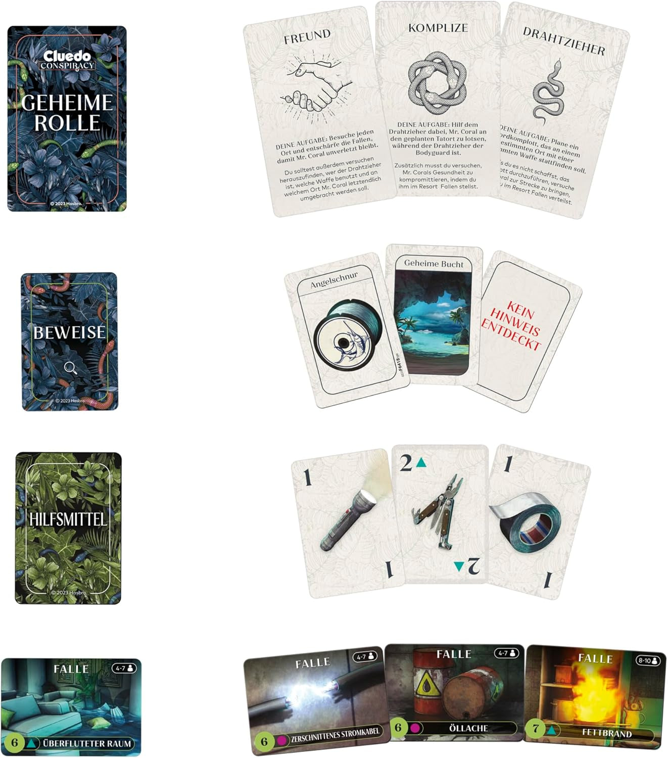 Jeu de société Cluedo Conspiracy de Hasbro Gaming pour adultes et adolescents, version allemande du jeu mystère, pour 4 à 10 joueurs et à partir de 14 ans