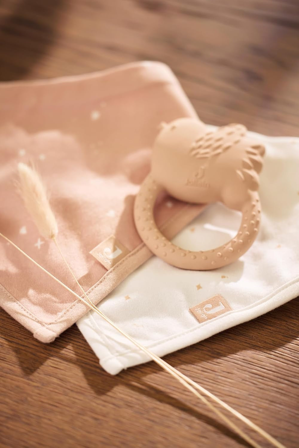 Jollein Anneau de dentition en caoutchouc naturel pour bébé – Beaux oiseaux – Anneau de dentition pour bébé – Aide à la dentition – Inoffensif et sans BPA – Jouet pour bébé
