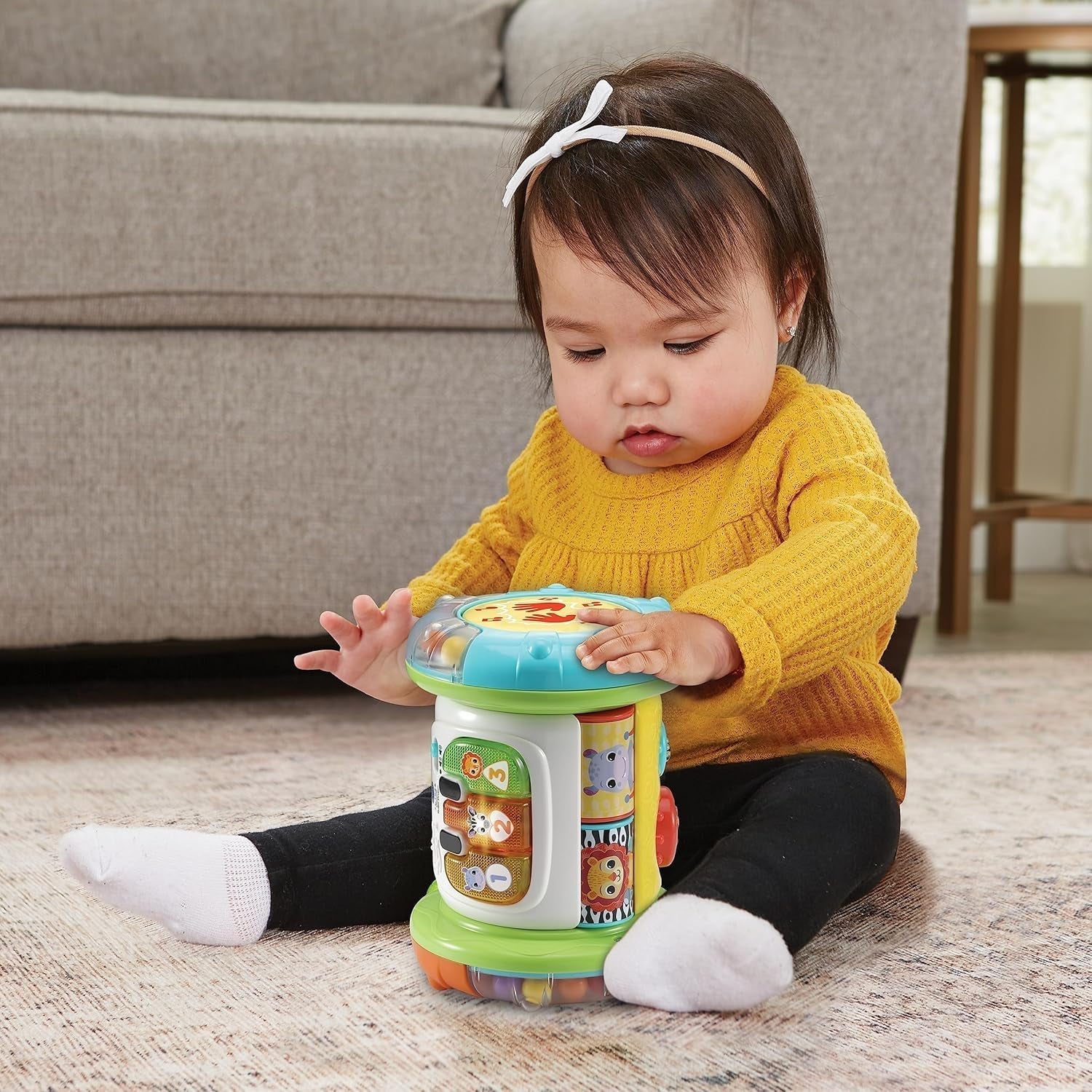 VTech Baby 3-in-1 Rolling Explorer Drum - Jouet interactif pour bébé avec musique - Pour les enfants âgés de 9 à 36 mois Jouets pour bébés Naty Shop