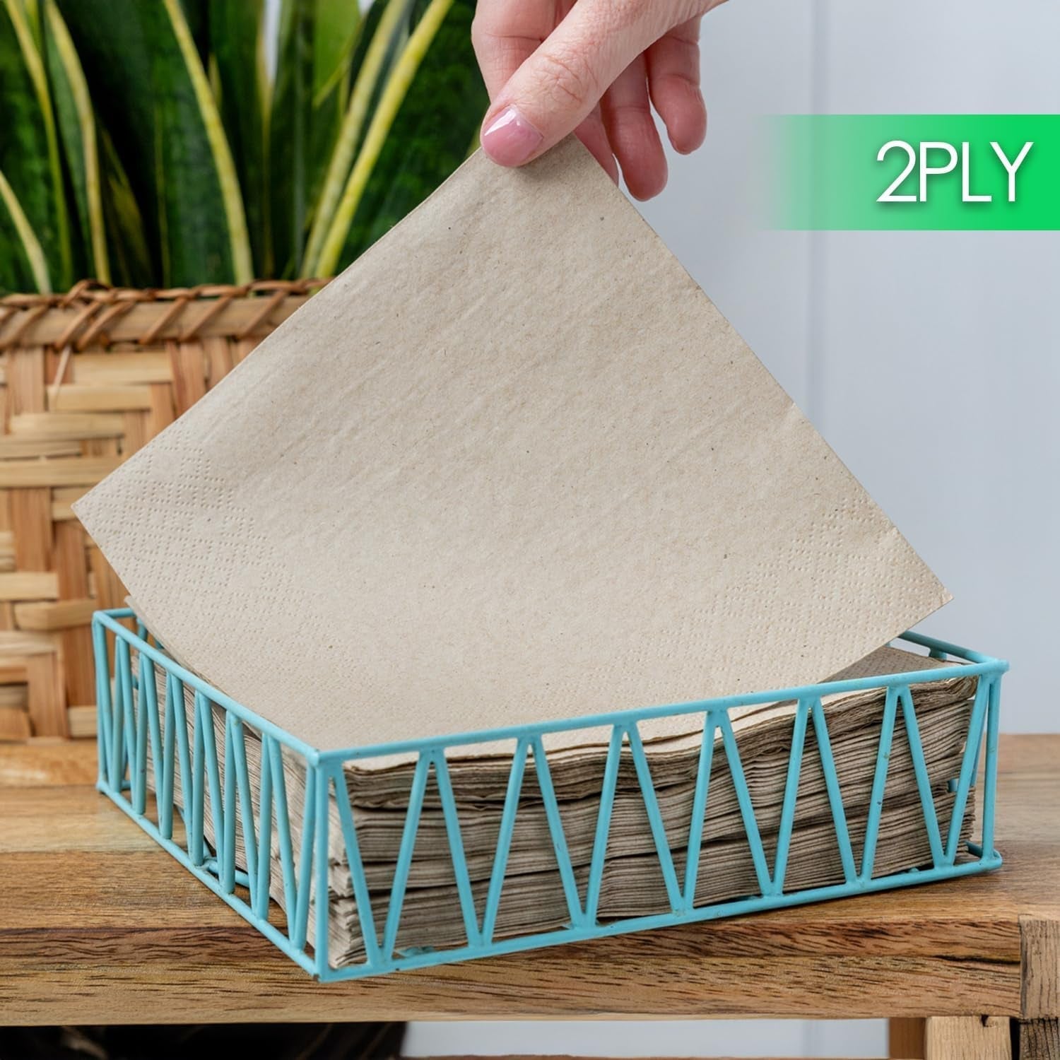 Type de table | Lot de 100 serviettes en papier recyclé souple marron, jetables, pour fête, adaptées à un usage quotidien, kraft écologique, non blanchi, compostables, fabriquées dans l'UE, 2 épaisseurs, 33 cm