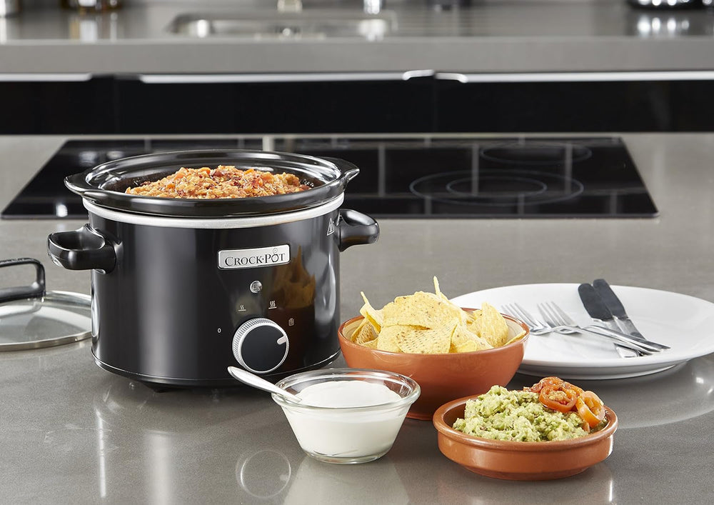 Mijoteuse Crockpot, bol en céramique amovible, facile à nettoyer, 2,4 litres (1-2 personnes) Mijoteuse Naty Shop