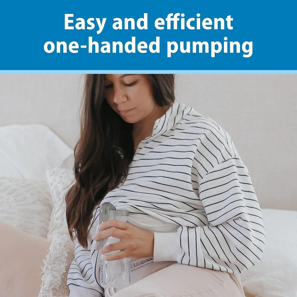 Tire-lait manuel avec protection Softshape 100% silicone (B, bride 25 mm) et options anti-coliques + biberon 150 ml à col large avec tétine à débit lent niveau 1 Accessoires Alimentation et Allaitement Bebe Naty Shop