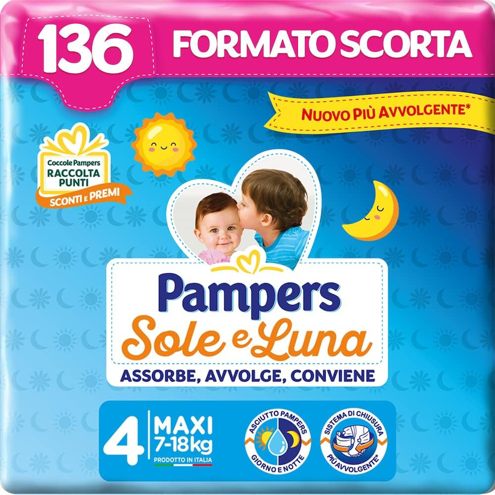 Couches Pampers Sun and Moon, unisexe, junior, taille 5 (11-25 kg), 120 couches