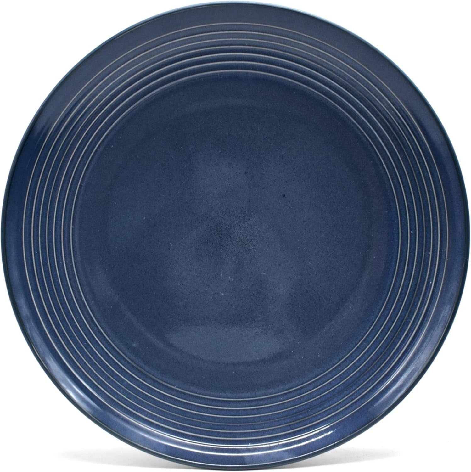 ECHTWERK "Alicia" Service de table combiné vintage 16 pièces, design moderne pour 4 personnes, service de table élégant en grès bleu foncé avec 4 assiettes, 4 assiettes latérales, 4 bols et 4 tasses à thé