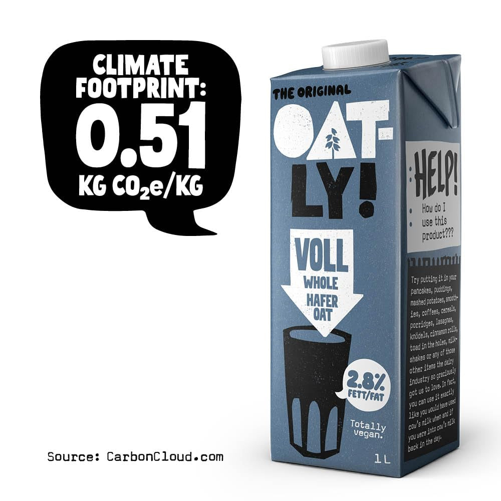 Oatly Haferdrink 2,8% Fett - Packung mit 6 (6 x 1 Litre)