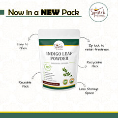 Poudre d'indigo (250 g / 8,8 oz / 0,55 lb) pour cheveux à utiliser avec de la poudre de henné pour teindre les cheveux noirs - 100 % pure et naturelle de feuilles d'indigofera tinctoria en poudre pour teinture capillaire Naty Shop