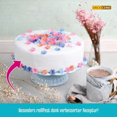 Couverture fondante roulée blanche DECOCINO - 300g - couverture fondante prête à l'emploi pour recouvrir et décorer gâteaux et cupcakes - sans gluten et vegan (pack de 2) Naty Shop Pâte à sucre