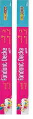 Couverture fondante roulée blanche DECOCINO - 300g - Couverture fondante prête à l'emploi pour recouvrir et décorer gâteaux et cupcakes - sans gluten et vegan (pack de 2) Naty Shop Sugarpaste Pack de 2