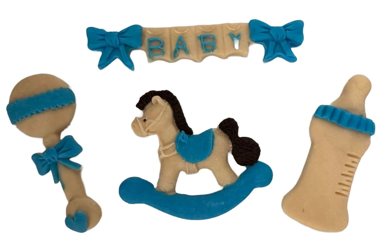 Decoratiune comestibila din zahar, Botez Decoratiuni din Pasta de Zahar Nati Shop