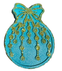 Decoratiune comestibila din zahar, Glob de brad, turcoaz Nati Shop