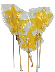 Decoratiune comestibila din zahar, isomalt, galben, 1 bucata Decoratiuni din Pasta de Zahar Nati Shop
