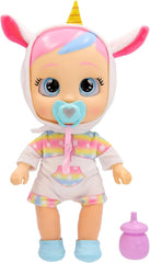 CRY Babies Dreamy Interaktive Puppe Hilf Dreamy bei ihren ersten Schritten – sie gibt über 10 Laute und Reaktionen von Sich und kann leuchtende LED-Tränen weinen. Kinder ab 3 Jahren.