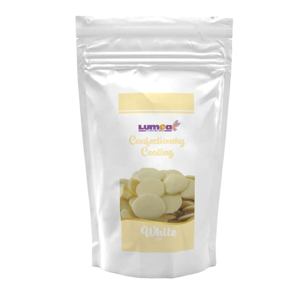 Gouttes de couverture Dekozauber24, blanches, 500g, au goût chocolat blanc et vanille, chips Deco Melts, passent au micro-ondes, pour cake pops, gâteaux, tartelettes, dripping ou glaçage Naty Shop Pâte à sucre blanche