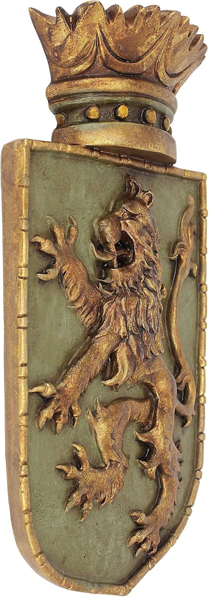 Design Toscano Bouclier médiéval Lion vertical, sculpture murale Statuettes et sculptures Naty Shop