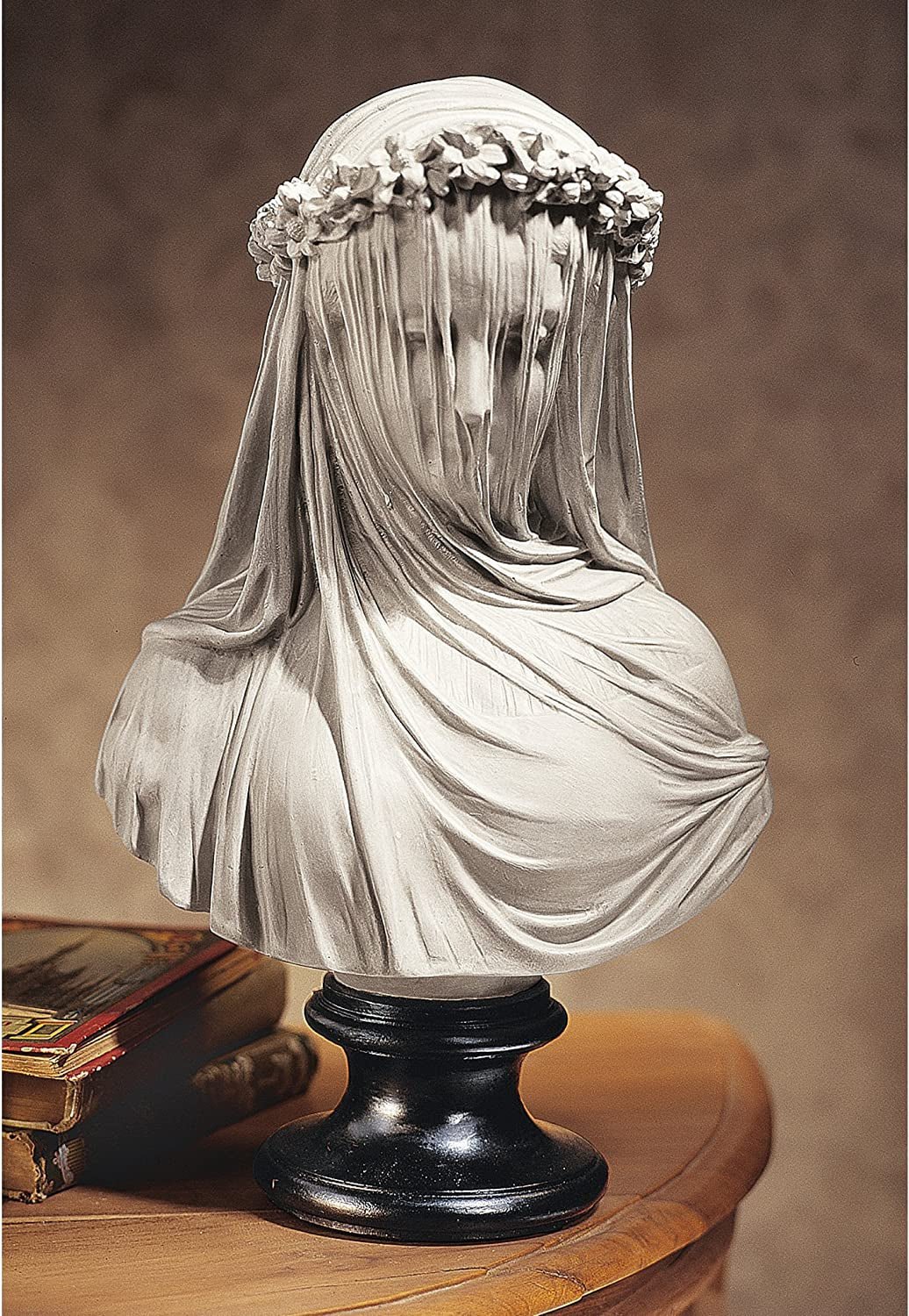 Statue buste vierge voilée Design Toscano, dimensions : 22,8 cm x15,2 cm x35,5 cm Statuettes et sculptures Naty Shop