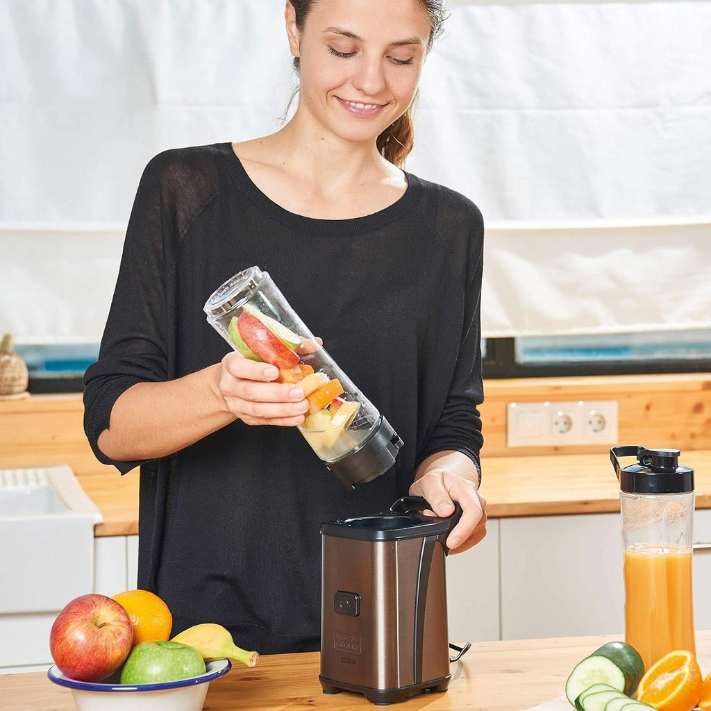 Black & Decker + Decker Stand Mixer, funcție puls, bol din plastic de 1,5 L, lame din oțel inoxidabil cu 4 muchii Mama si Copilul Naty Shop