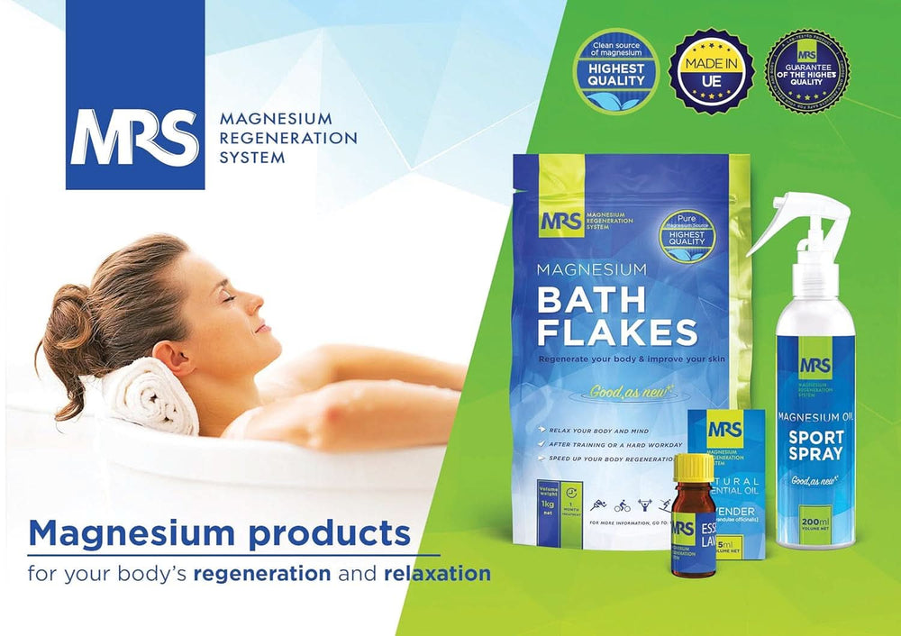 MRS Flocons de chlorure de magnésium 100% naturel - sels de bain idéaux pour un bain de pieds, un bain complet et contre les carences en magnésium - 4 Kg Douche et Bain Naty Shop