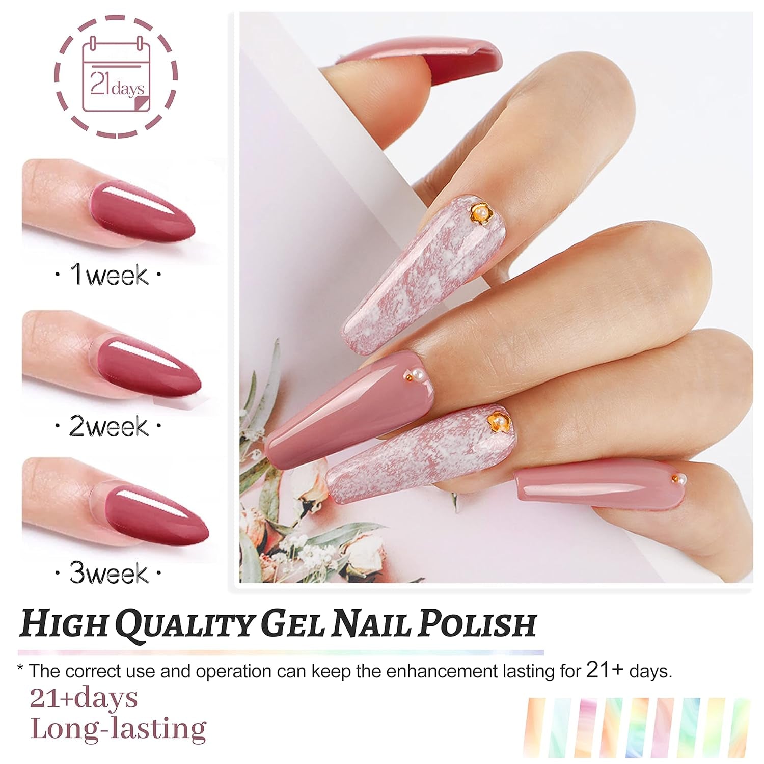 JODSONE 36-Teiliges Gel-Nagellack-Set, 32 Farben, Gel-Nagellack-Set, Basislack, Glänzend, Matt Und Glitzernder Decklack, Naillack-Set, Grün, Blau, Rot, Rosa, Kollektion, Geschenke Für Frauen