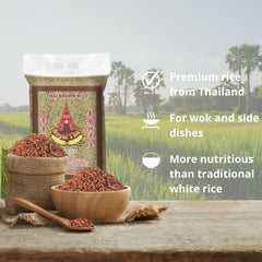 ROYAL THAI RICE - Riz brun parfumé à grains longs - 1 x 1 kg