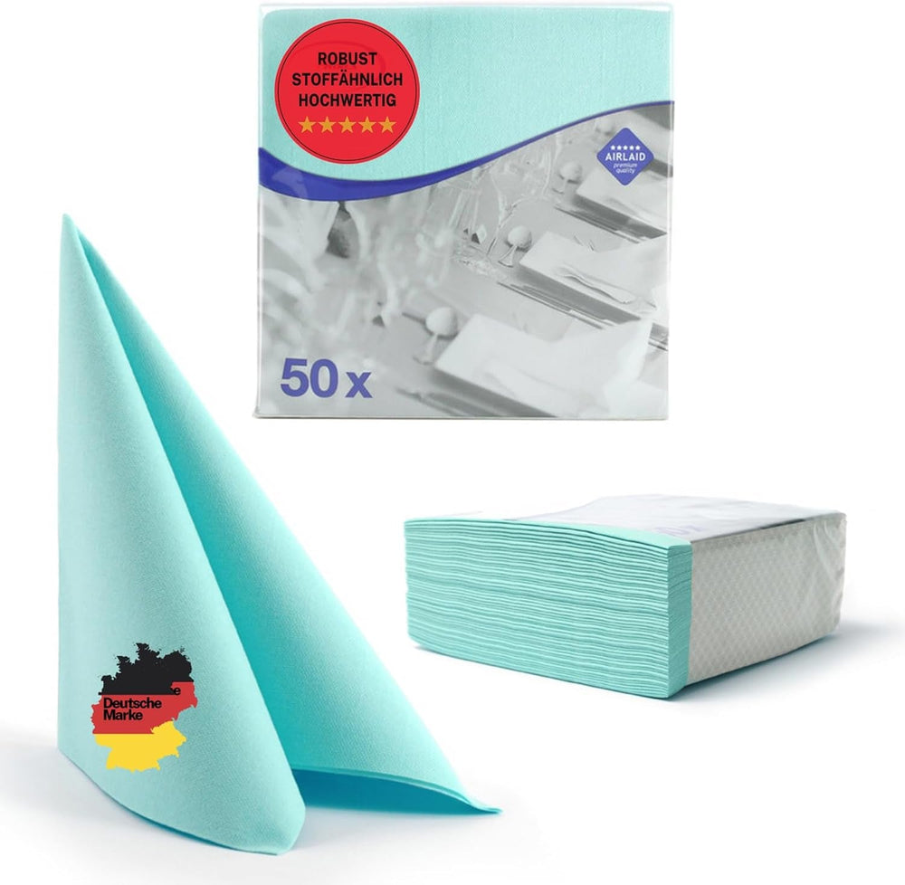 50 Serviettes Aroba Airlaid Aspect Textile 19 COULEURS 40X40 Cm 1/4 Pli Serviettes de Mariage Aspect Textile de Haute Qualité pour Anniversaires Hôtel Restauration Vacances Noël Mariage Rose