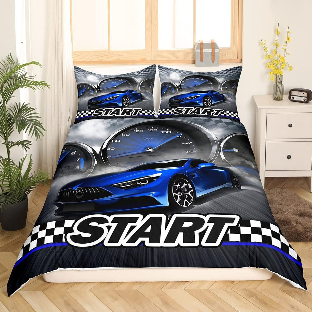 Jungen Cartoon Auto Bedtuchen Set 135X200,Kinder Bau Fahrzeuge Tröster Abdeckung Für Kind Kleinkind Teens,Dinosaurier Bettbezug,Traktor Maschinerie Bagger Bettdecke Abdeckung,Lkw Autos Bedtuchen Naty Shop Multi 4 155*220+80*80*1