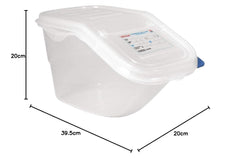 9146 Conteneur accessible avec couvercle GN 44199, blanc, 200(h) x 200(l) x 395(p) mm. Boîtes de conservation des aliments Naty Shop