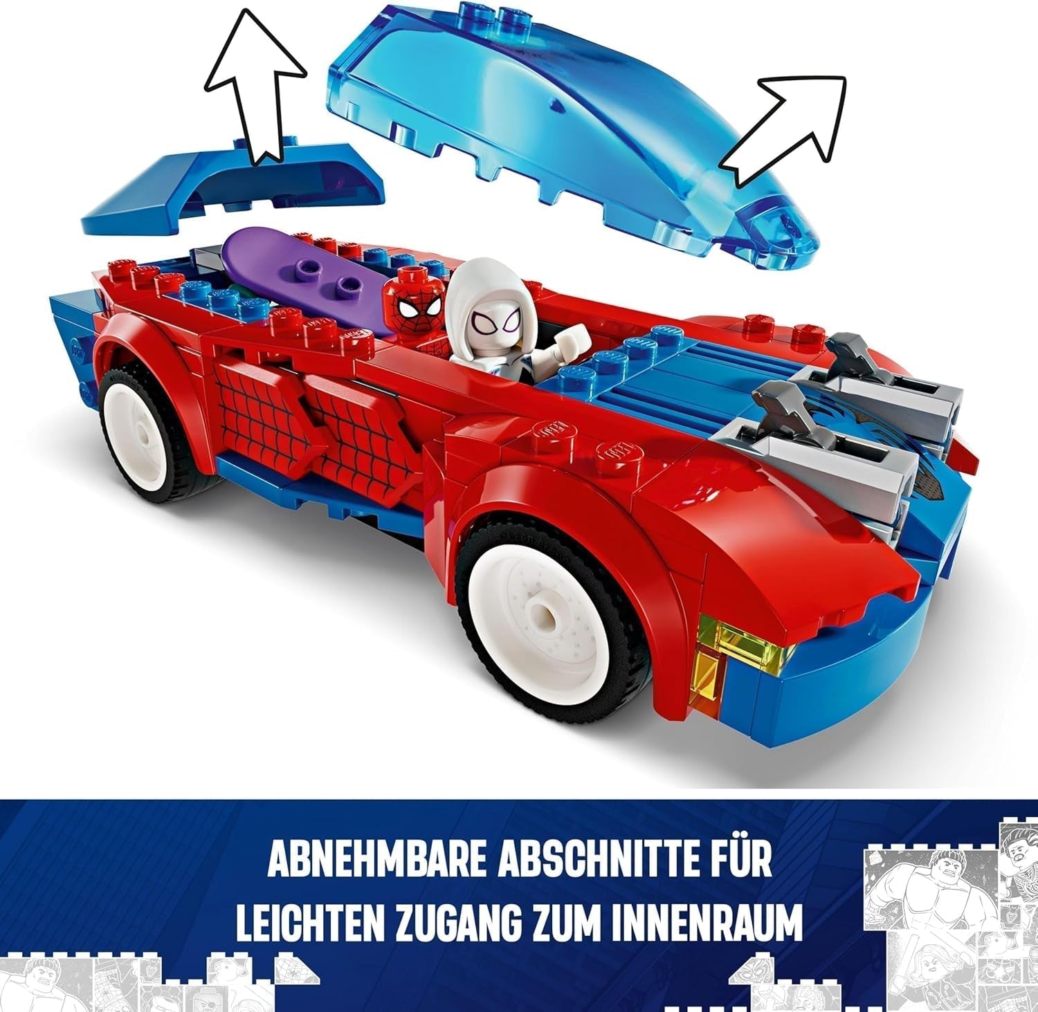 LEGO Marvel Spider-Man Race Car & Venom Green Goblin, jouet de jeu de rôle Spidey avec figurines de super-héros et voiture à construire, cadeau pour enfants, garçons et filles de 7 ans 76279 Ensembles de construction Beuche den LEGO-Store