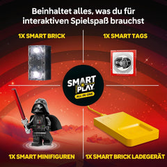 LEGO Star Wars 75421 SMART Play: Darth Vaders TIE Fighter - Interaktives All-in-1 Spielset mit SMART Brick, Tag, Minifigur & Ladegerät - Geschenk für Jungen, Mädchen ab 8 Jahren und Erwachsene Fans