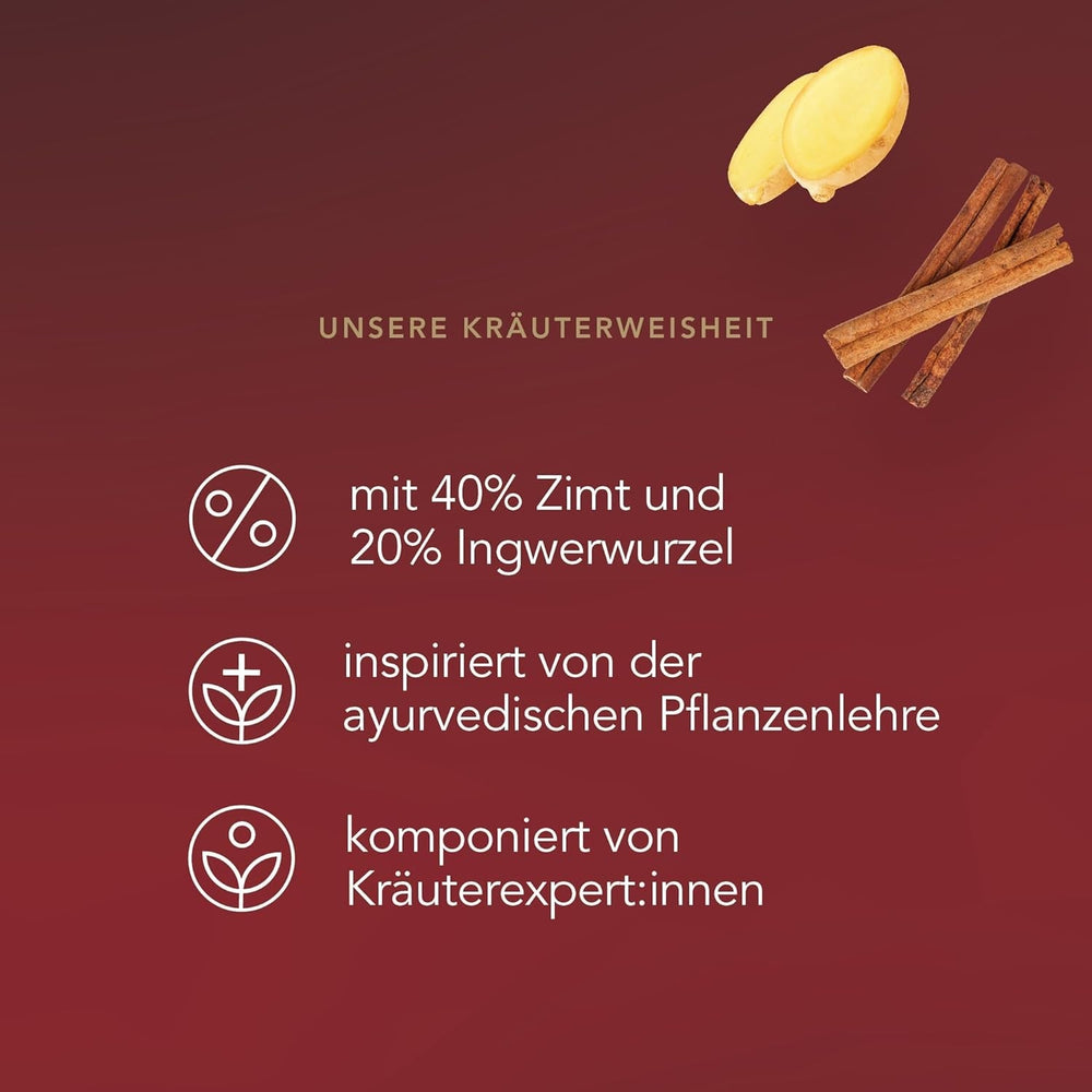 Poukka | Mélange de thés aromatisés bio "Vanilla Chai" | Cannelle, gingembre et vanille | Thé pour une gourmandise à la douceur naturelle | Paquet de 1 | 20 sachets de thé