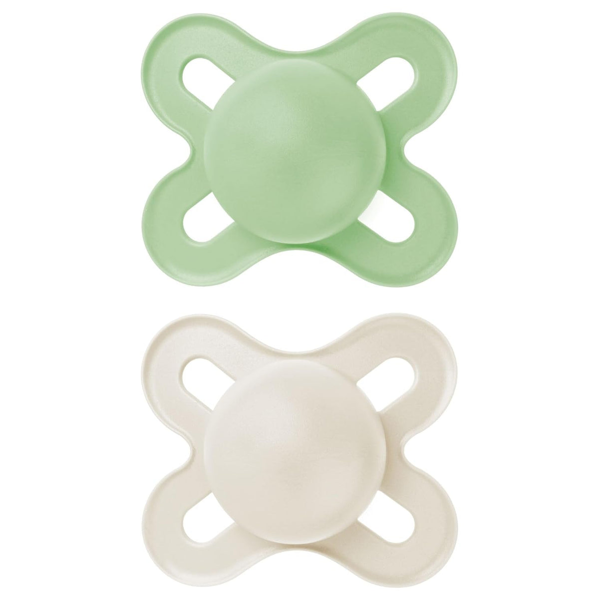 MAM Sucette Bébé 0-2 Mois Tétine Plate Flexible Symétrique Silicone Souple Facile à Utiliser avec Boîte Auto-stérilisante Original Neutre Mat 2 Pièces