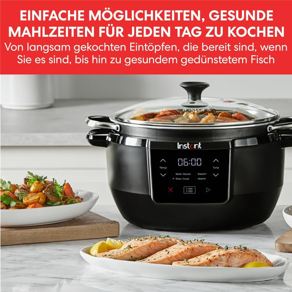 Mijoteuse supérieure Instant Pot, multicuiseur 7,1 L, 4 fonctions de cuisson, mijoteuse 800 W Naty Shop