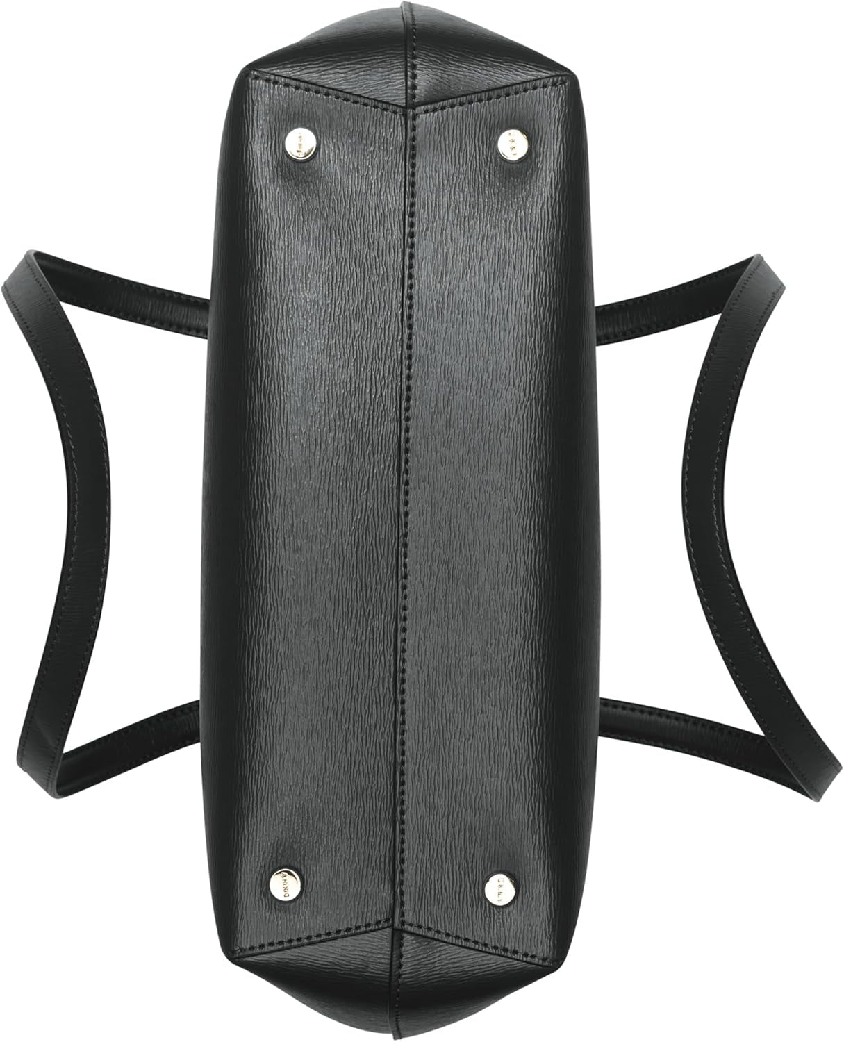 DKNY Bryant Medium Sac fourre-tout en cuir pour femme, Noir/Or Sacs pour femme Naty Shop