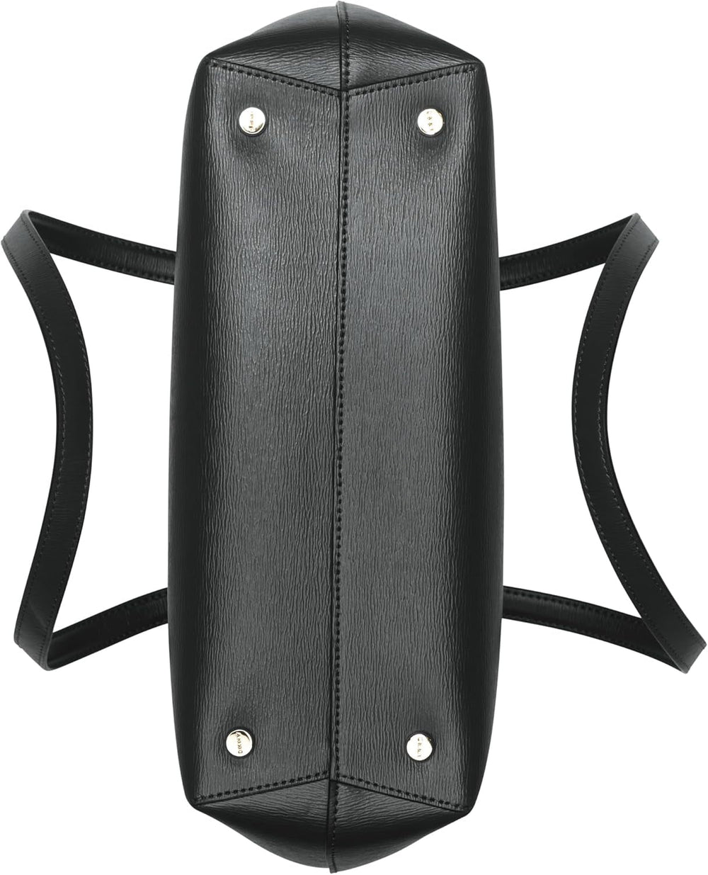 DKNY Bryant Medium Sac fourre-tout en cuir pour femme, Noir/Or Sacs pour femme Naty Shop