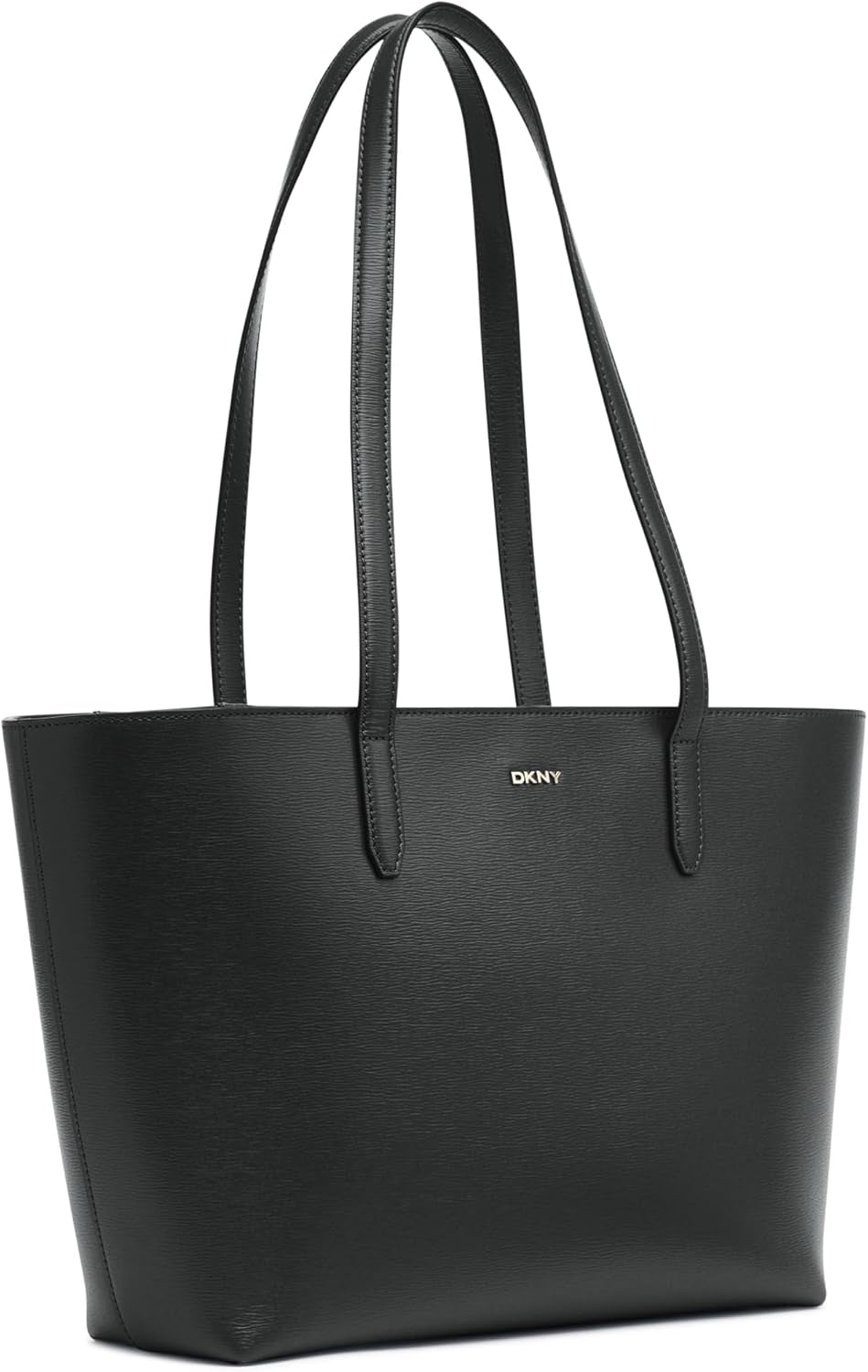DKNY Bryant Medium Sac fourre-tout en cuir pour femme, Noir/Or Sacs pour femme Naty Shop