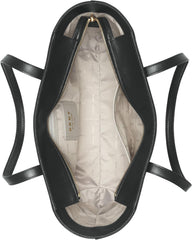 DKNY Bryant Medium Sac fourre-tout en cuir pour femme, Noir/Or Sacs pour femme Naty Shop