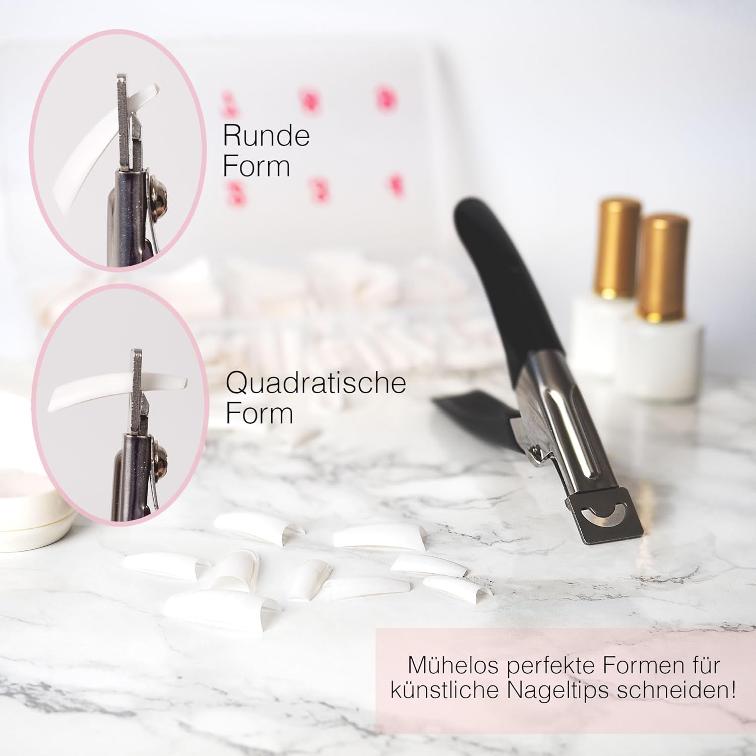 ® Ongles artificiels à coller 500 pièces Faux ongles - Ongles en gel stables - Ongles de qualité studio (couleur naturelle)