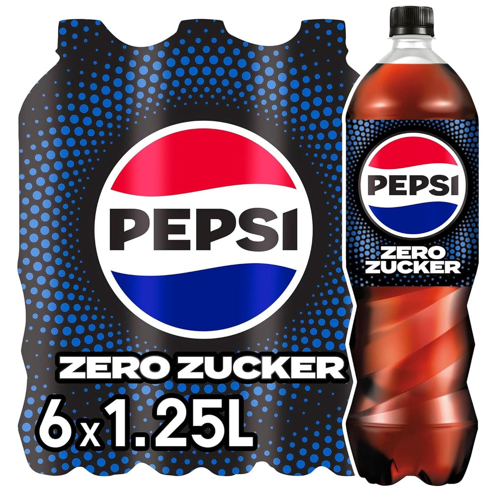 Pepsi Zero Sugar, Boisson gazeuse sans sucre, cola caféiné, coffret 6 x 1,25 litres Boissons sans alcool Naty Shop Nouvelle version