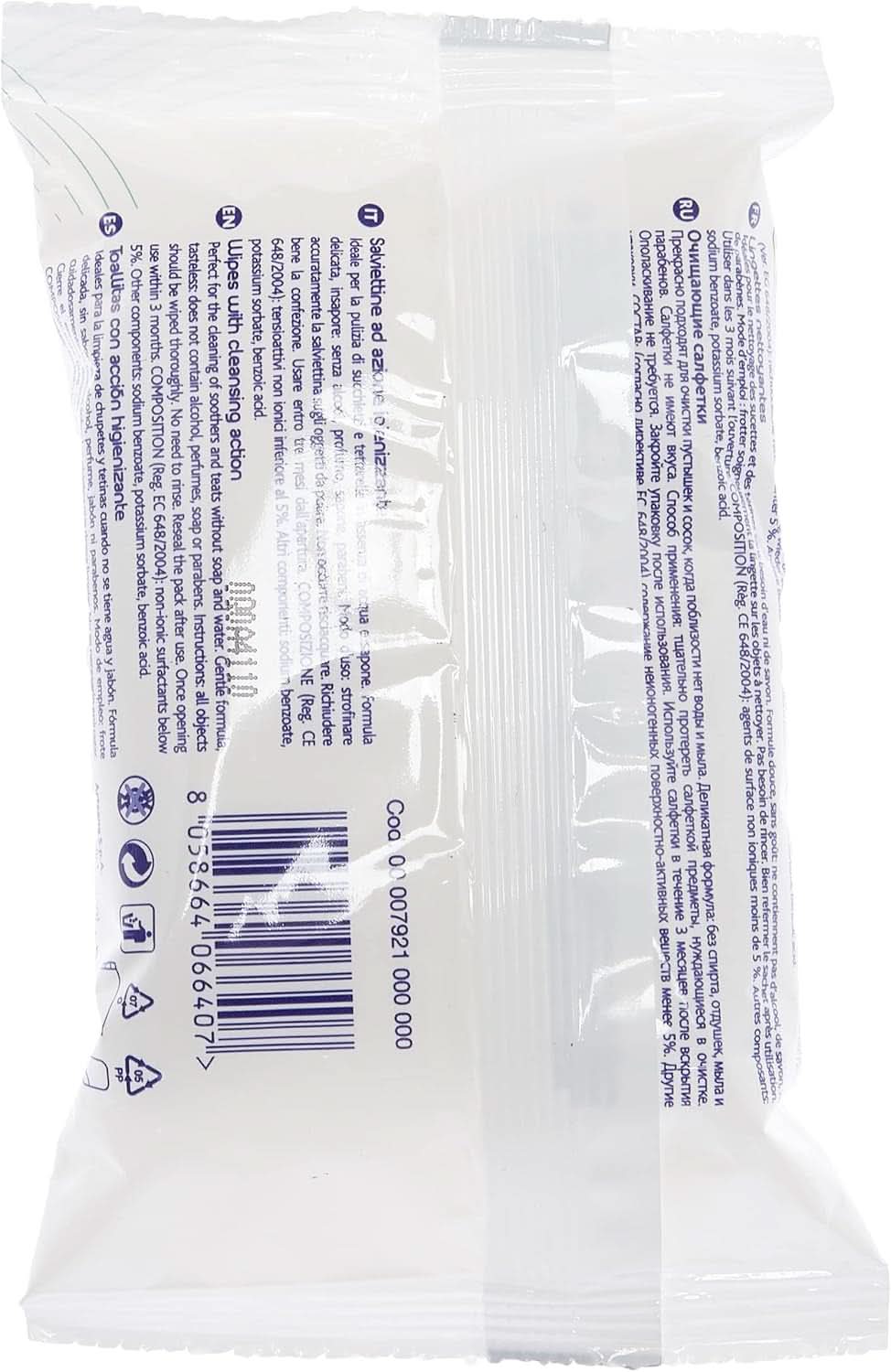 Chicco, Lingettes nettoyantes, 16 pièces, blanches Lingettes humides pour bébé Naty Shop