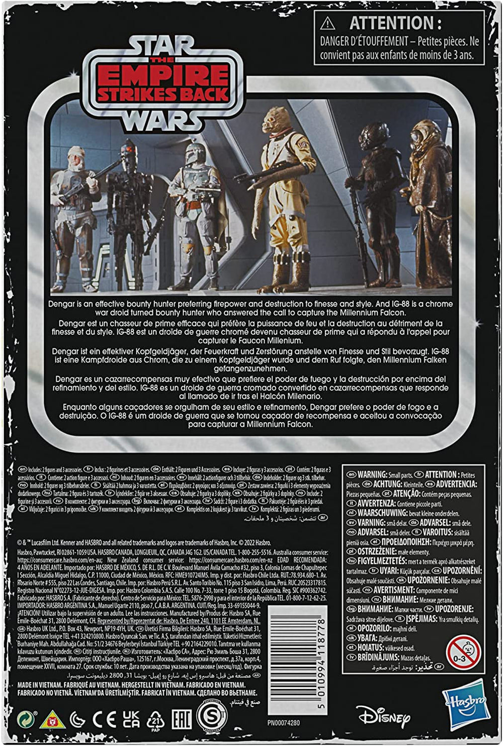 Star Wars Retro Collection Special Bounty Hunter Double Pack Dengar & IG-88 Grandes figurines de 9,5 cm pour Star Wars : L'Empire contre-attaque Figurines Naty Shop