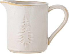 Bloomingville Tasse à lait, blanc d'hiver, arbre de Noël, 145 ml, pour couverts