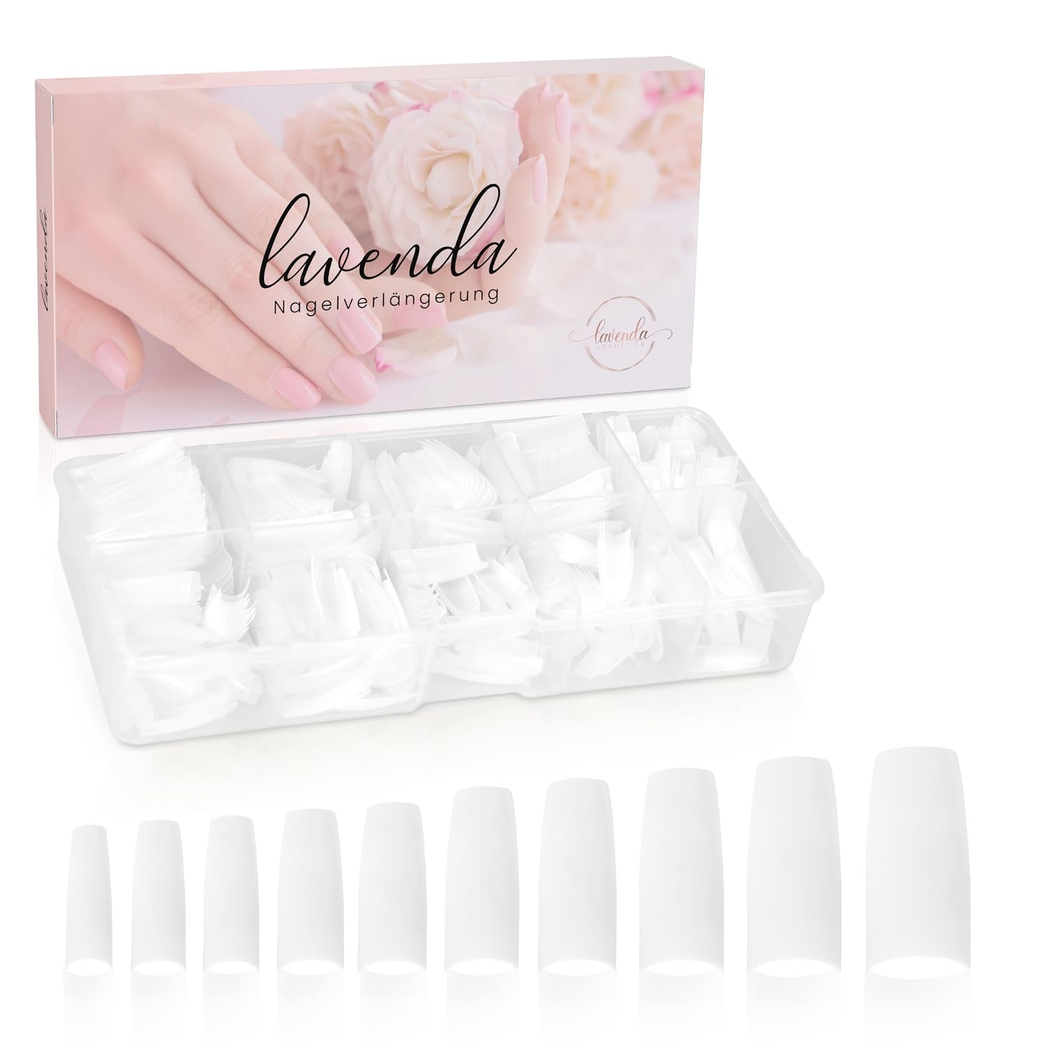 ® Ongles artificiels à coller 500 pièces Faux ongles - Ongles en gel stables - Ongles de qualité studio (couleur naturelle)