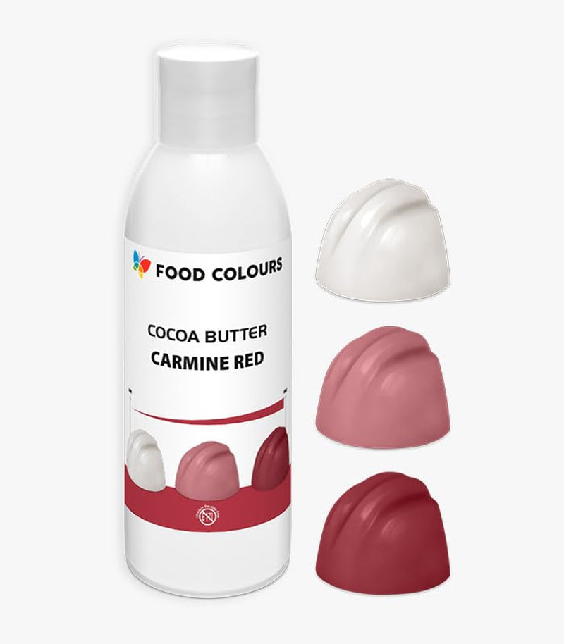 Colorant alimentaire Beurre de Cacao CARMIN ROUGE 100 G Colorant alimentaire à base de beurre de cacao pour chocolats, pralines, masses grasses et crèmes