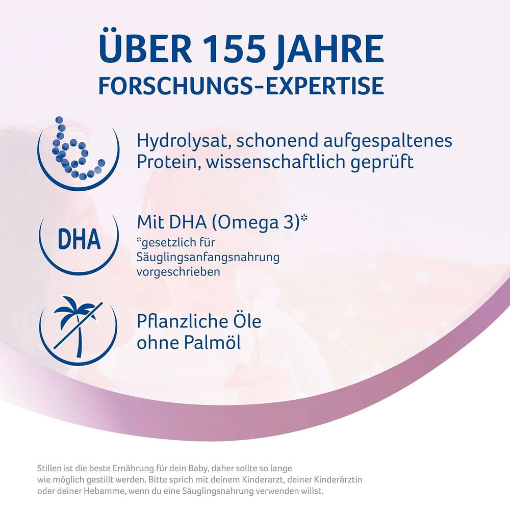 BEBA Expert HA 1 Hydrolysierte Anfangsnahrung, Säuglingsnahrung Von Geburt An, 6Er Pack (6 X 550G) Mama si Copilul Naty Shop