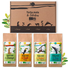 ORIGEENS COFFRET THÉ BIO MATE X4 I Yerba Mate Bio 4X80G I Coffret thé Yerba Mate, idée cadeau