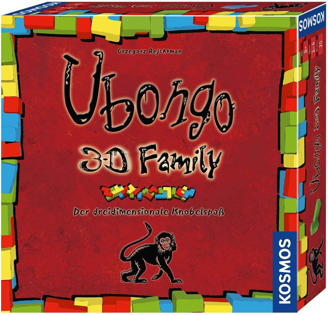 Kosmos 683160 Ubongo 3-D Family, jeu d'action et de puzzle 3D populaire pour toute la famille, jeu de société et de réflexion logique classique pour 1 à 4 joueurs