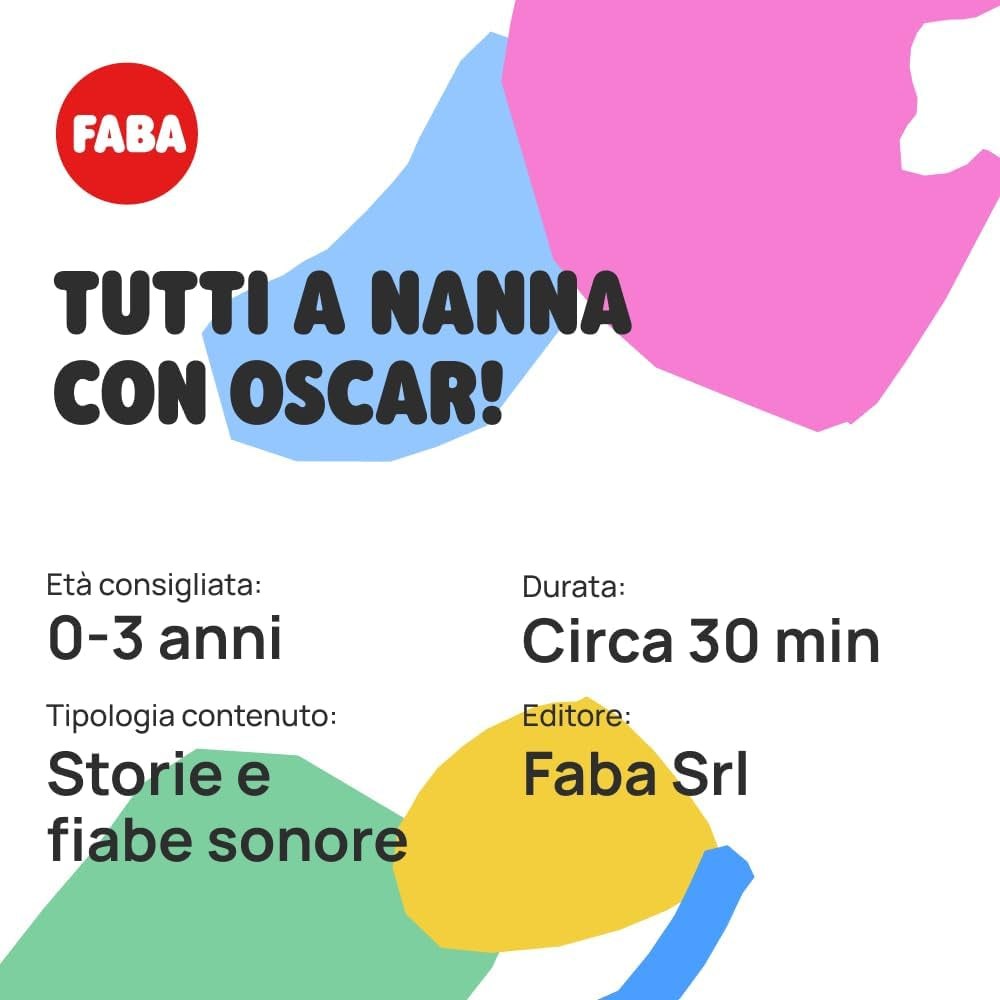 Peluche - Tutti a Nanna avec Oscar ! - Histoires et contes sonores pour les enfants à partir de 10 mois - A écouter avec des histoires, version italienne Jucarii Bebe Naty Shop