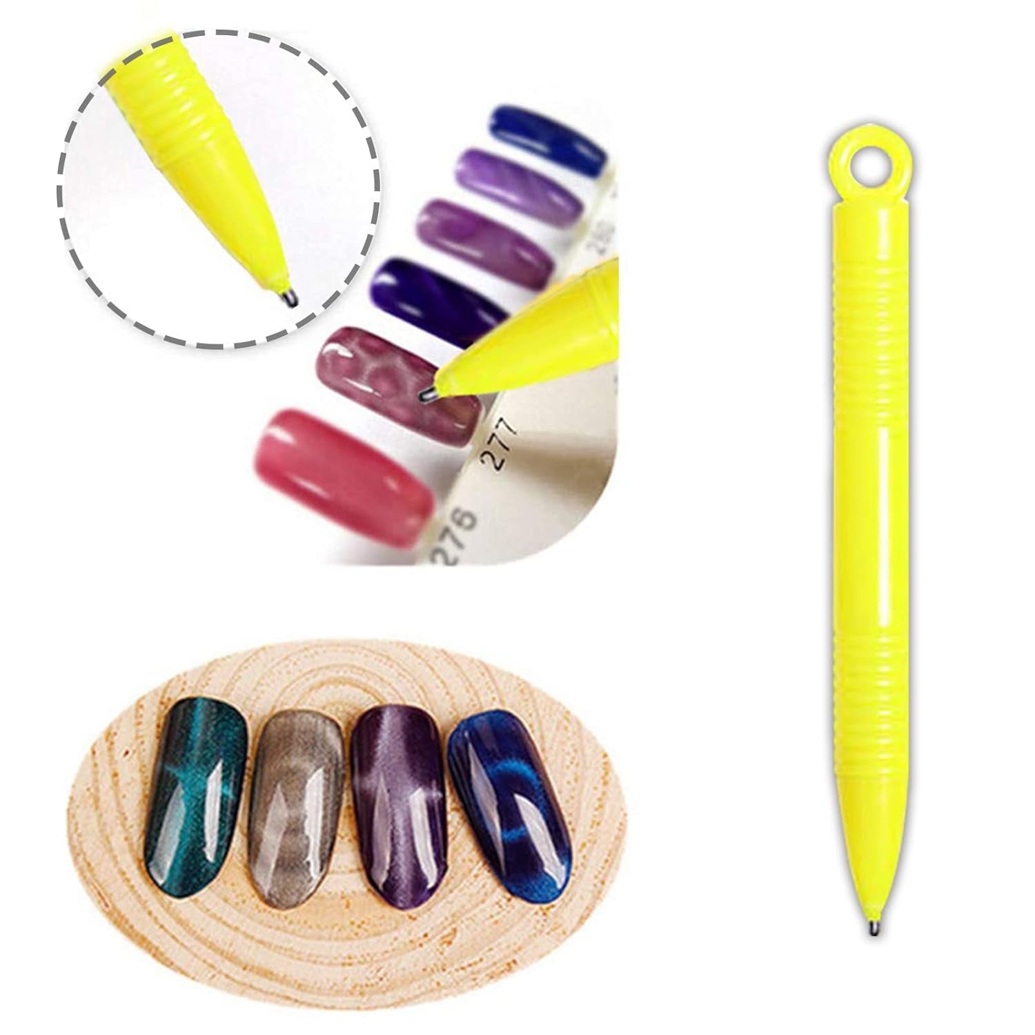 14 Stück Nail Art Werkzeug Magnetstift DIY Magic 3D Magnet Stick Set Verwendung Mit Cat Eye Gel Pulver Oder Nagellack - Magnetische Stift Katze Eye Pen Für Ideal Katzenaugen Magische Effekt
