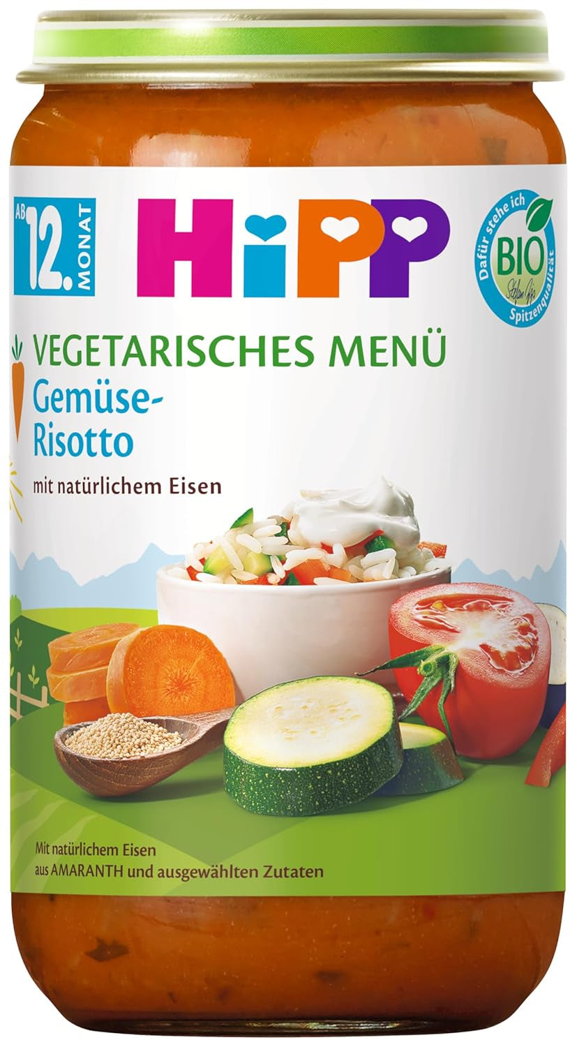 HiPP Repas Bio dès 12 mois Risotto aux Légumes, pack de 6