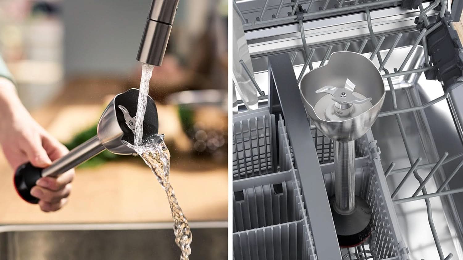 Bosch Batteur sur socle Ergomaster Serie 4, 1000 Watt, Edelstahl-Mixstab, Zerkleinerer, Mix-/Messbecher, Schwarz Kitchen Naty Shop